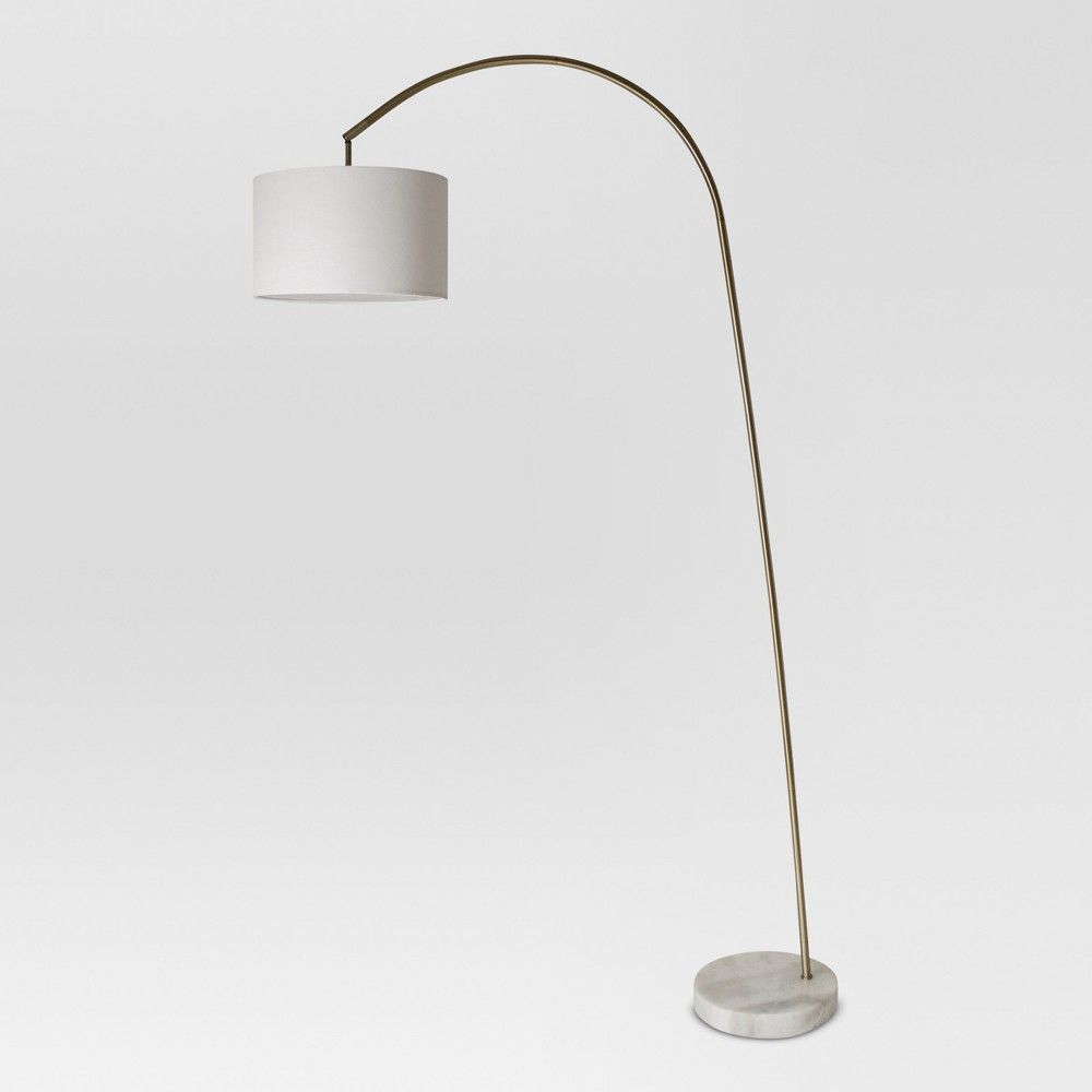 Shaded Arc with Marble Base Floor Lamp Brass Lamp Only - Project 62 | Target