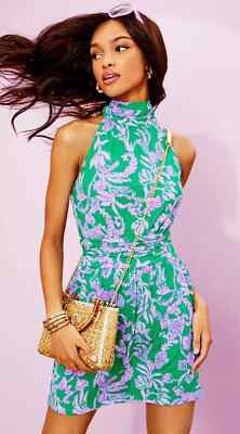 Lilly Pulitzer Wyota Romper Brazilian Green Salty Sandbar PURPLE LILAC SMALL NWT | eBay | eBay US