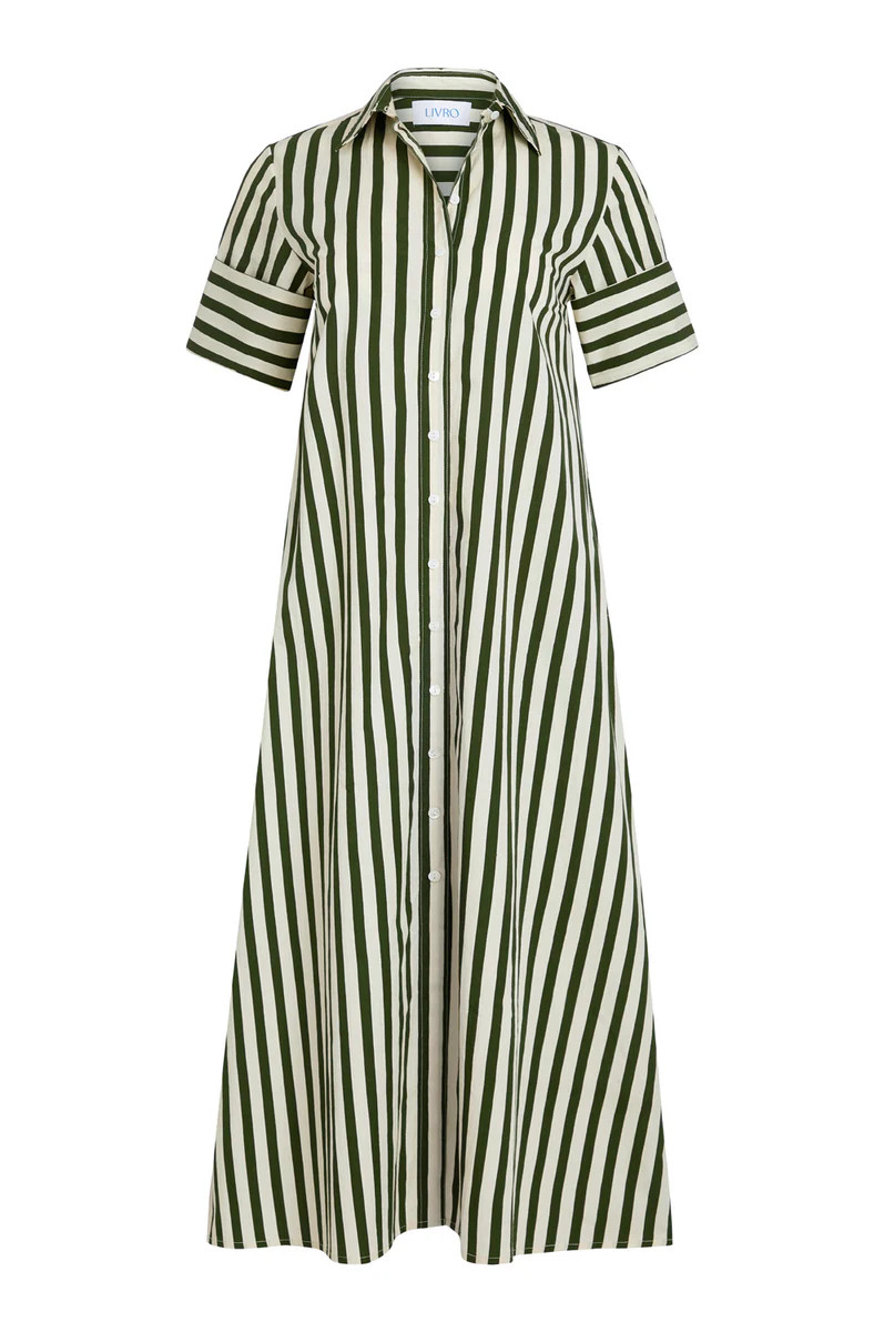 City Dress, Chive Stripe | Livro