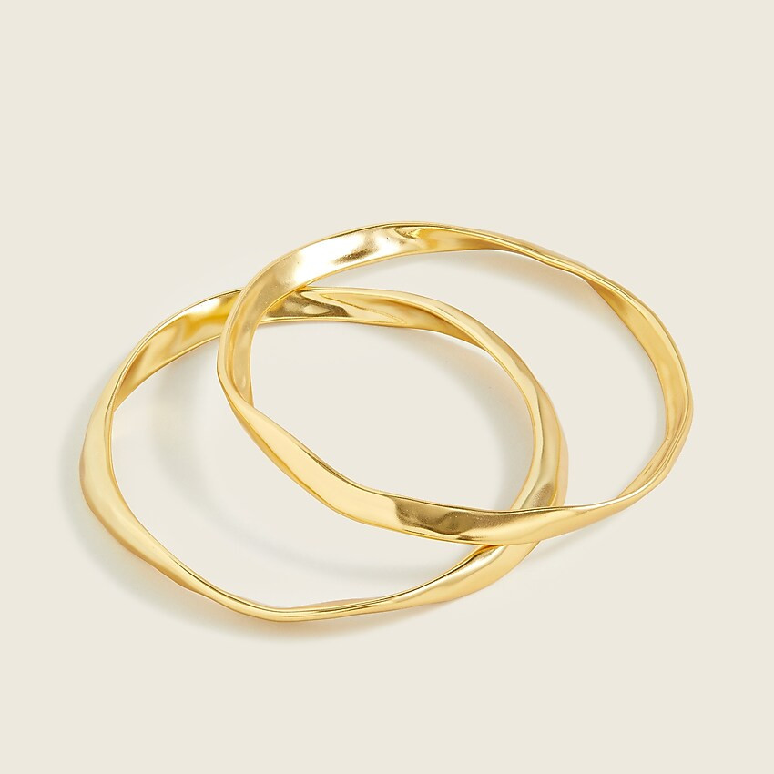 Hammered metal bangle set | J. Crew US