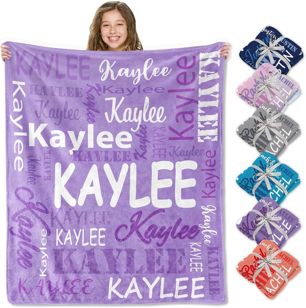 Ships Next Day, Personalized Blankets and Throws Custom Blanket with Name Customized Flannel Blan... | Amazon (US)