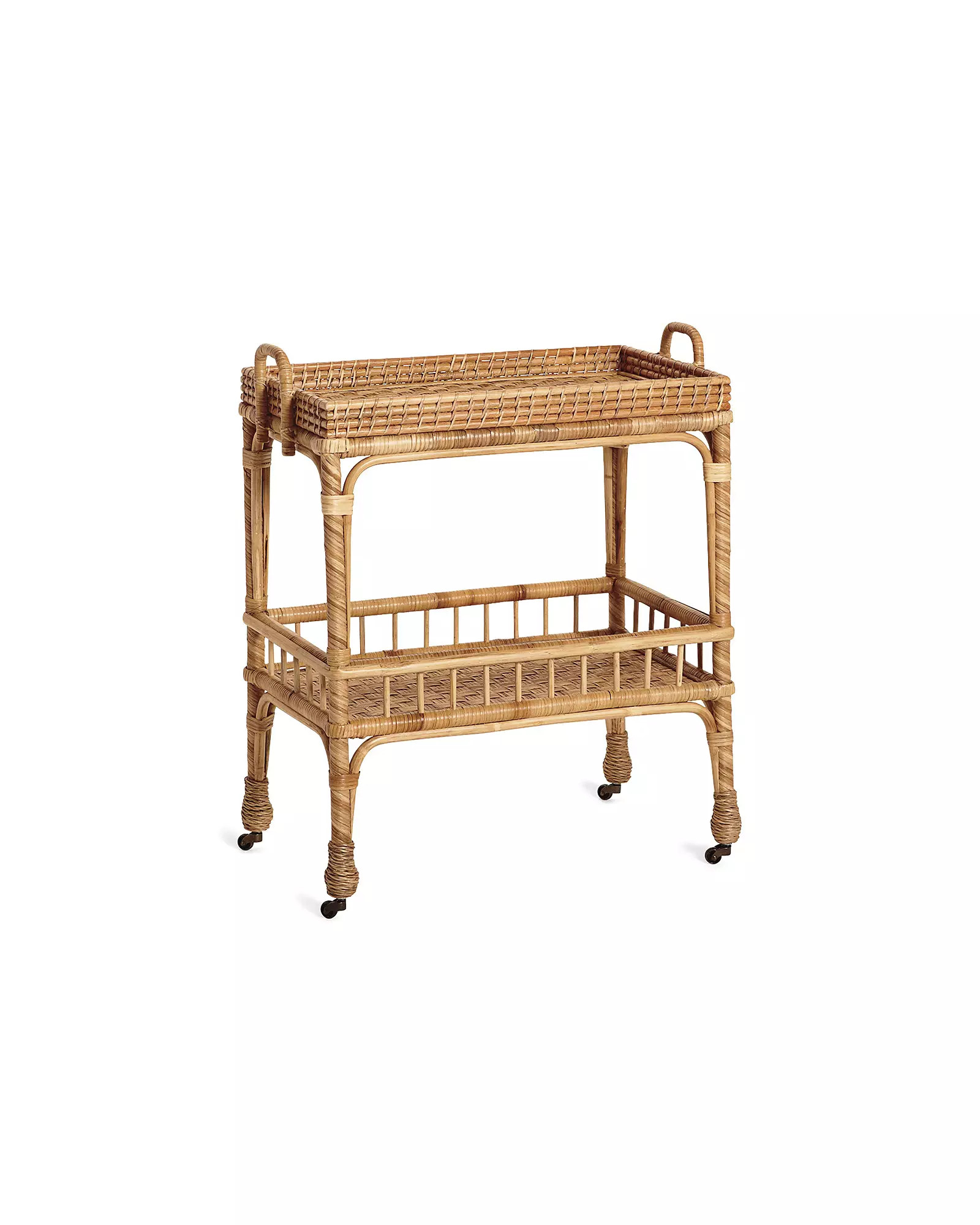 South Seas Rattan Side Cart | Serena and Lily