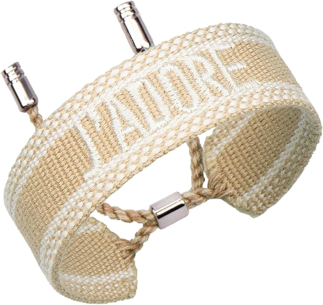 Woven Friendship Bracelets Adjustable Couple Bracelet Knitted Word J'ADORE Bracelets for Women Girls | Amazon (US)