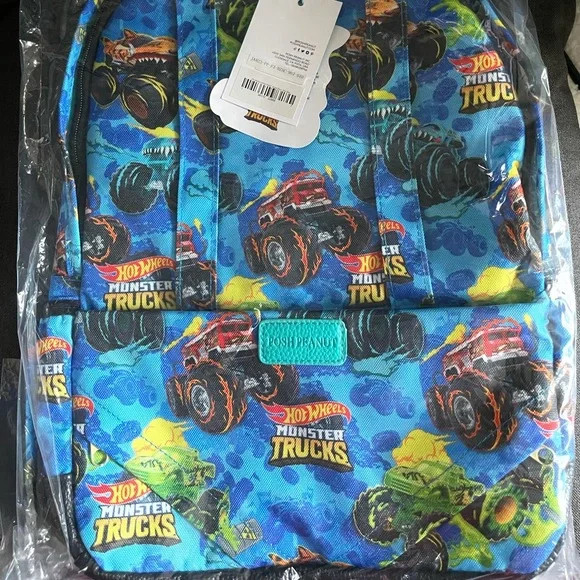 Posh Peanut/Hot Wheels Monster Truck Back pack | Poshmark