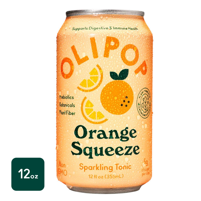 OLIPOP Orange Squeeze, A New Kind of Soda, 12 fl oz | Walmart (US)
