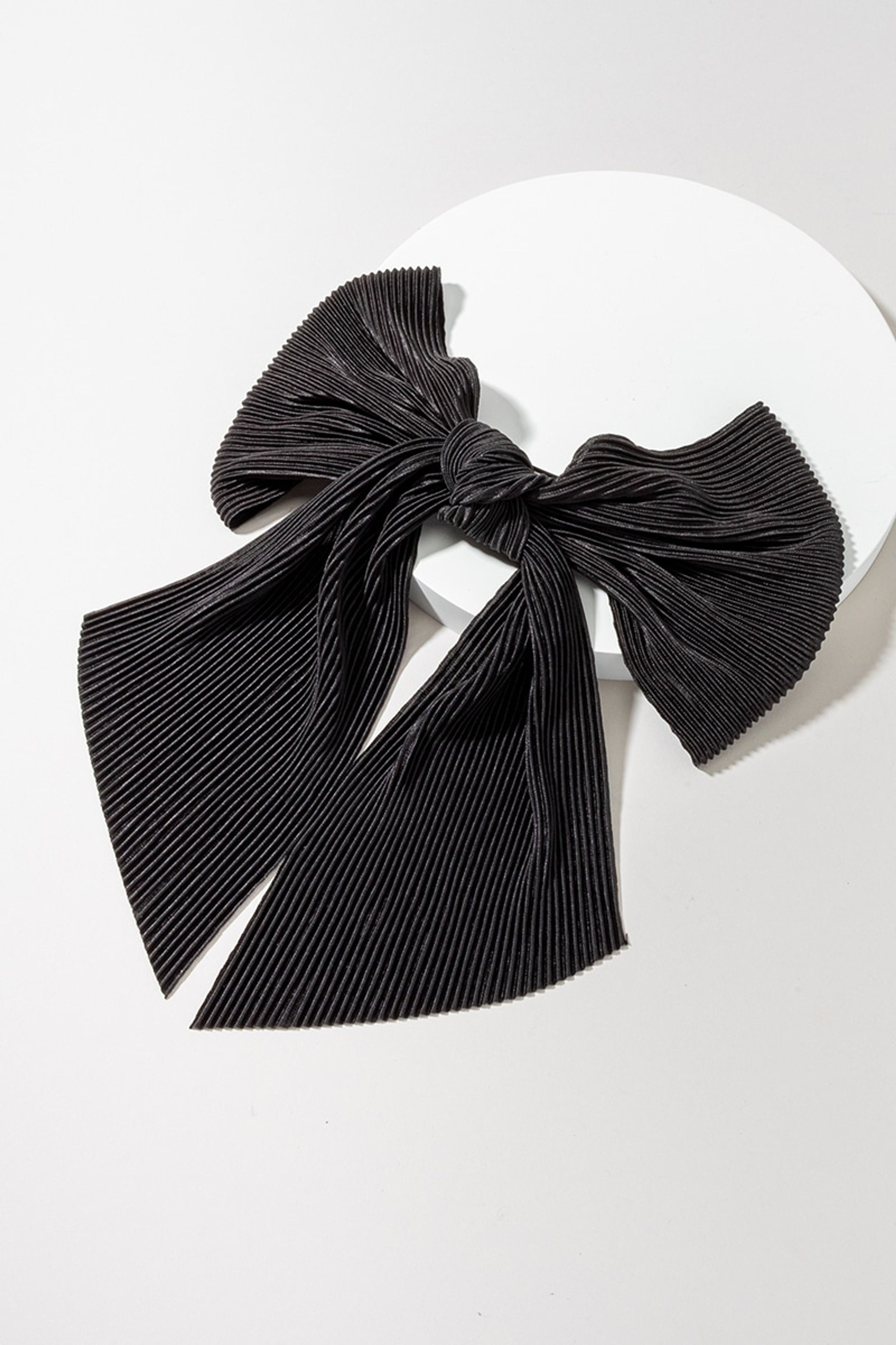 Romy Plisse Bow Barrette | Francesca's