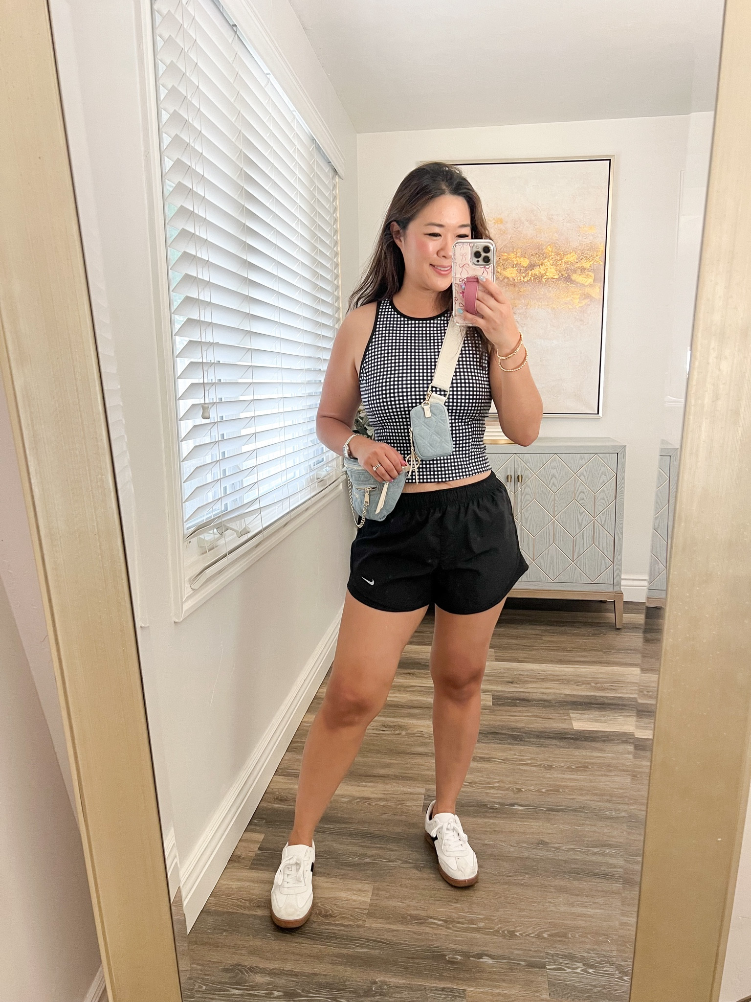 Sports Mom Outfit
Tank: Small
Shorts: Medium
Sneakers: Size down