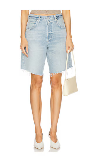 Citizens of Humanity Ayla Short in Blue. - size 24 | Revolve Clothing (Global)