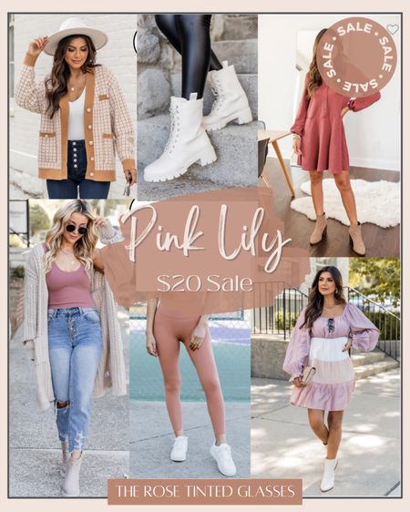 Pink Lily $20 Sale is back!!!! 

Oversized cardigan | Thanksgiving Outfit | Combat boots | Workout Leggings | Long Cardigan | Plaid Cardigan | Holiday Dress | Holiday Outfit |

#LTKCyberweek #LTKGiftGuide #LTKHoliday