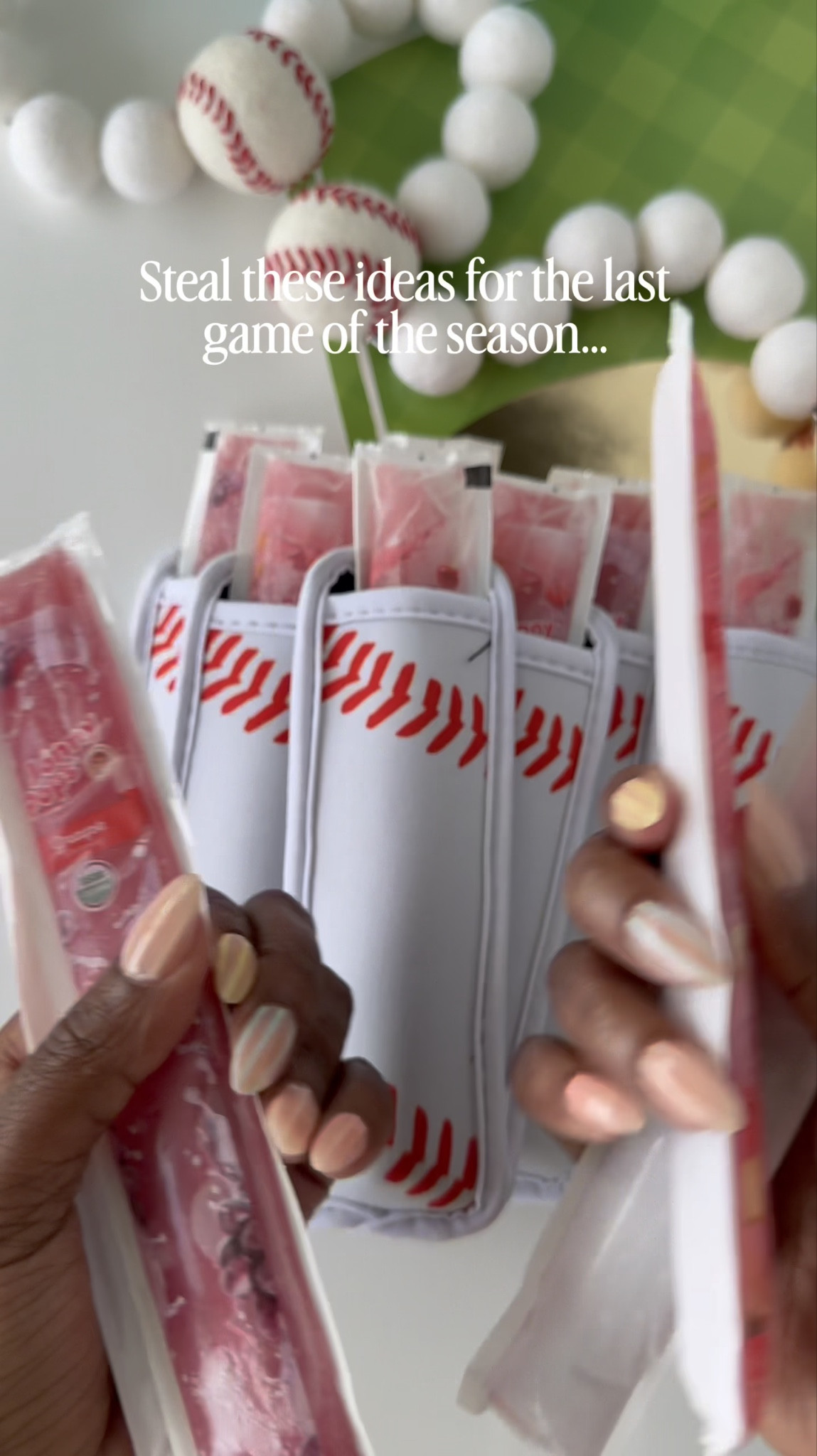 Here’s your sign to bring popsicles to the ball park this weekend . Pack these little insulated sleeves in an ice cooler and voila—a cold treat for little hands
