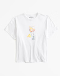 Short-Sleeve Cocktail Graphic Skimming Tee | Abercrombie & Fitch (US)