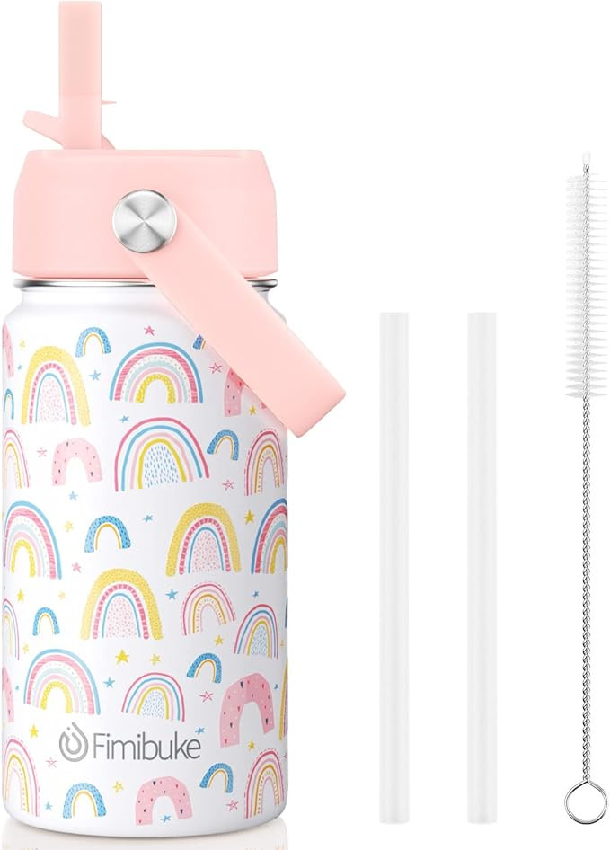 Fimibuke Insulated Water Bottle - 14oz BPA-FREE 18/8 Stainless Steel Travel Tumbler Double Wall V... | Amazon (US)