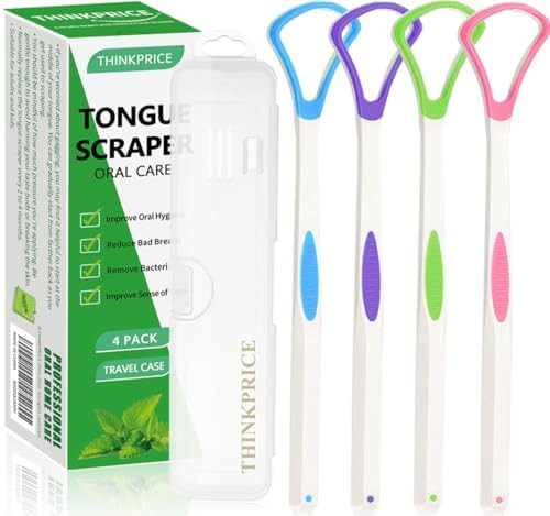 Tongue Scraper Cleaner 100% BPA Free Tongue Scrapers with Travel Handy Case for Adults, Kids, Hea... | Amazon (US)