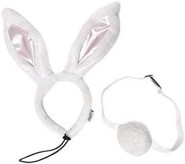 Midlee White Bunny Ears for Dogs with Tail | Amazon (US)