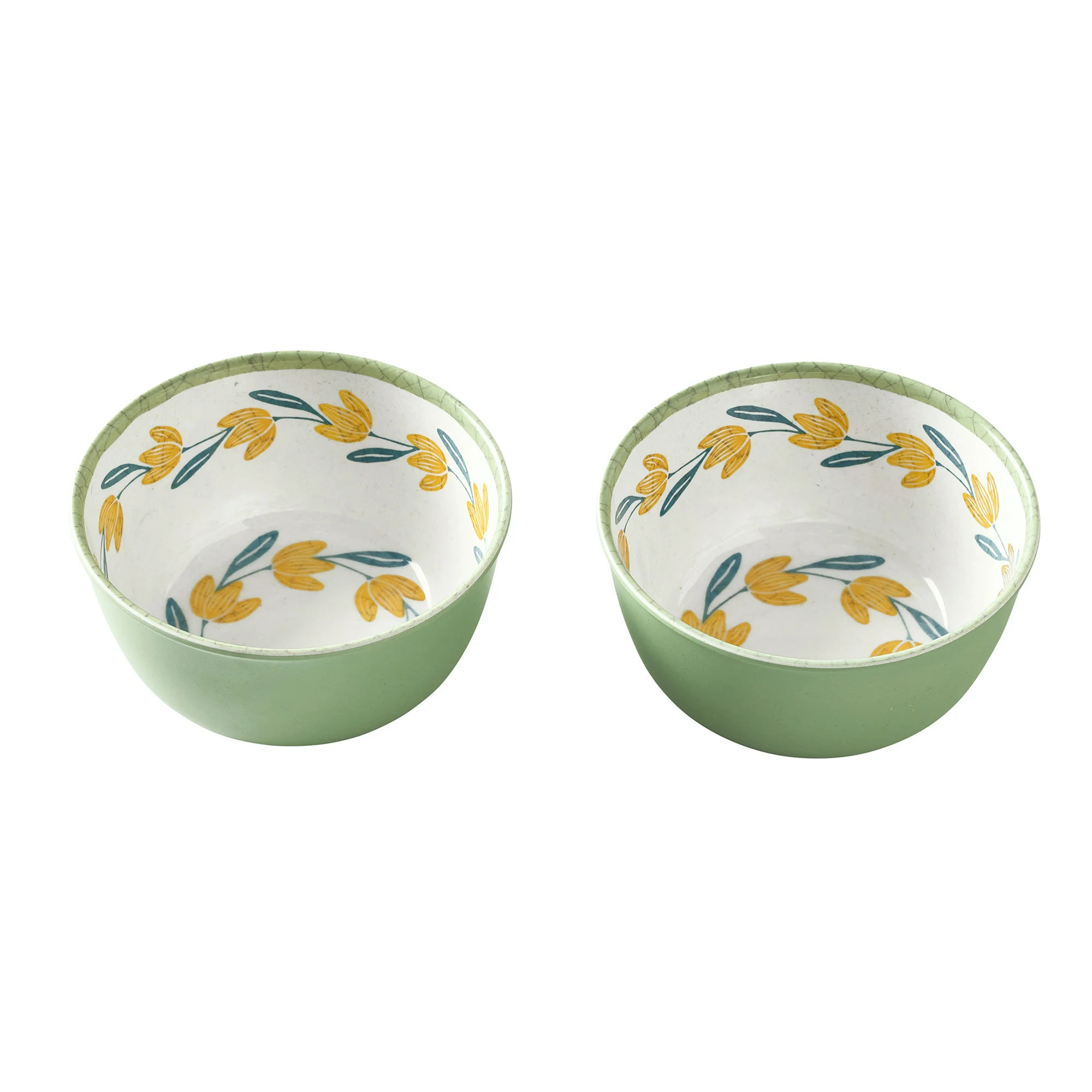 Better Homes and Gardens 2-Piece Bamboo Melamine Floral Dip Bowl Set | Walmart (US)