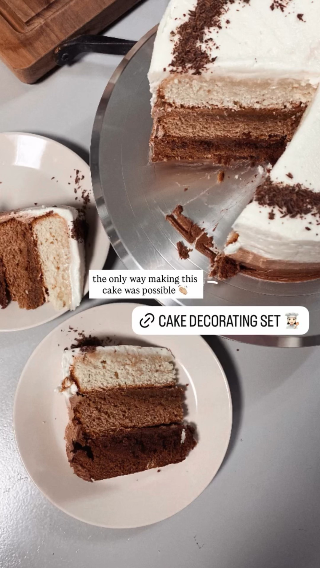 the only way making this cake was possible 👏🏼

Cake decorating set frosting bag and tips holiday baking birthday party