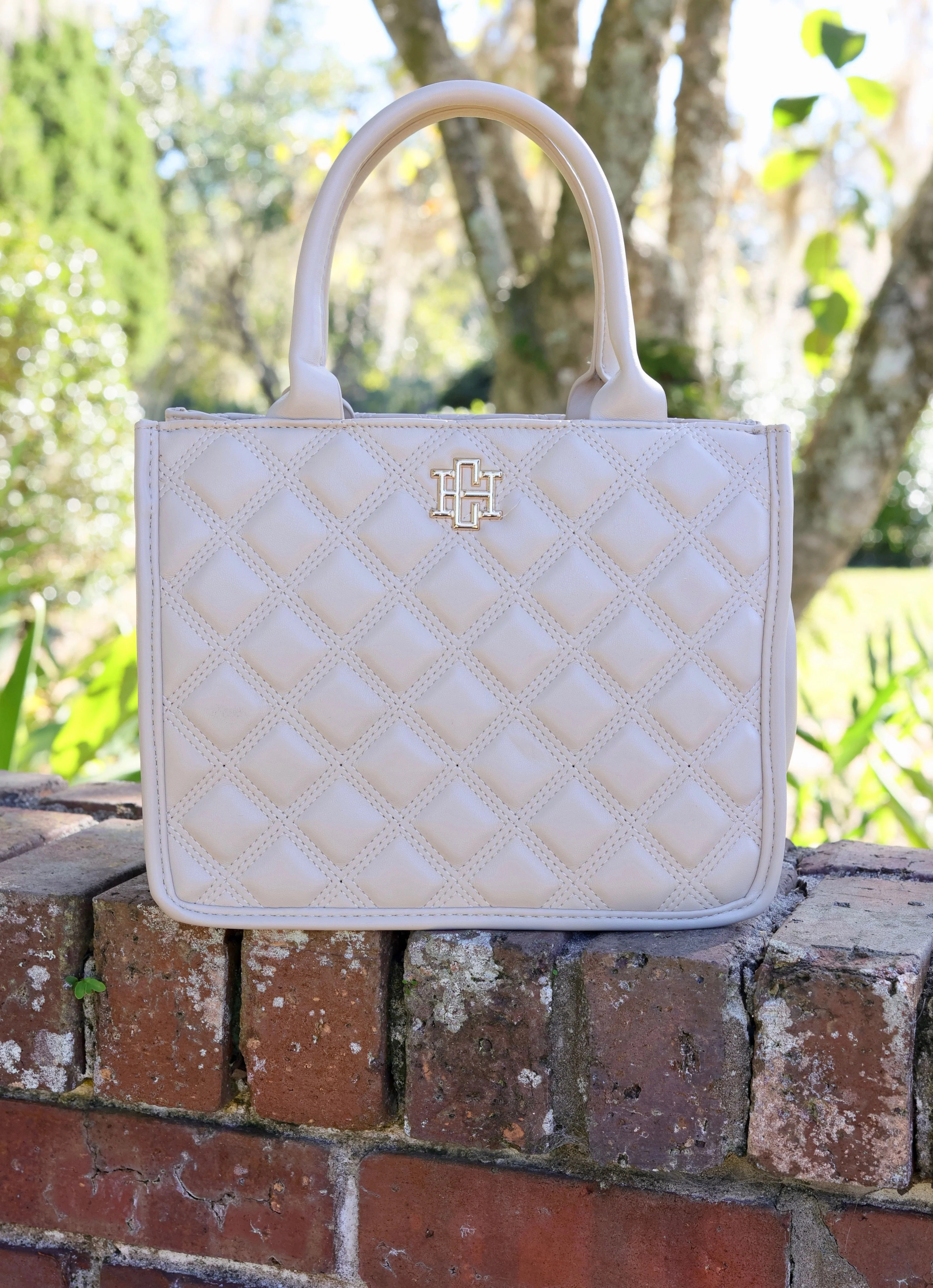 Ricky Mini Tote Nude Quilted DQ | Caroline Hill