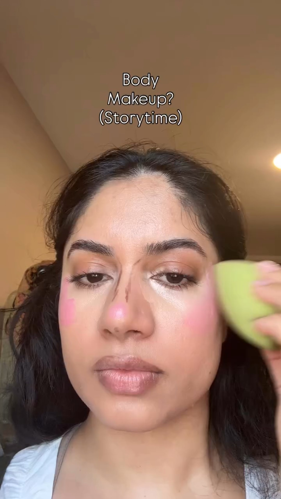 Pretty sure she used the urban decay setting spray 🫶🏽

#storytime #girlstrip
 #bachelorette #nyc #truestory

Makeup in the video:
Blush: @sacheu “I’m cute"
Liner for nose and lips: @colourpopcosmetics 
Foundation: @elfcosmetics 
Mixed in foundation: lumi @lorealparis 
Concealer+Lipstains: @kulfi.beauty 
Lipstick+bake: @hudabeauty 
Setting spray: @milkmakeup 
Mascara: my sisters @maybelline 
Eyeliner:  @maiasmineralgalaxy