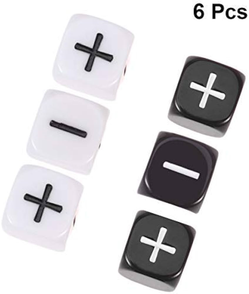 Toyvian Teacher Dice Set Math Operation Calculation Dice Minus Sign Plus Sign Dice Toys for Kids Classroom Teaching Supplies Bar Game Prop 6pcs | Amazon (US)