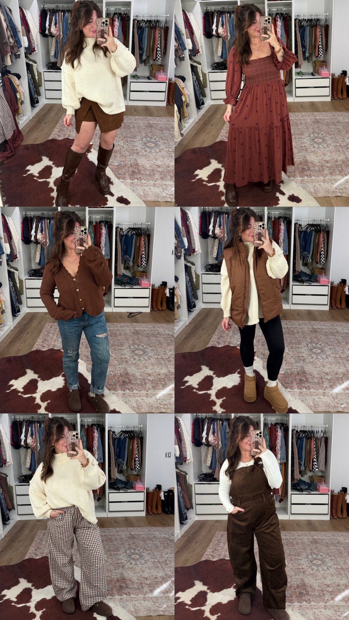 Brown autumn + winter outfit inspo! 5’1 size 8/10! All sizing runs TTS!

#LTKootd #LTKHoliday #LTKFindsUnder50