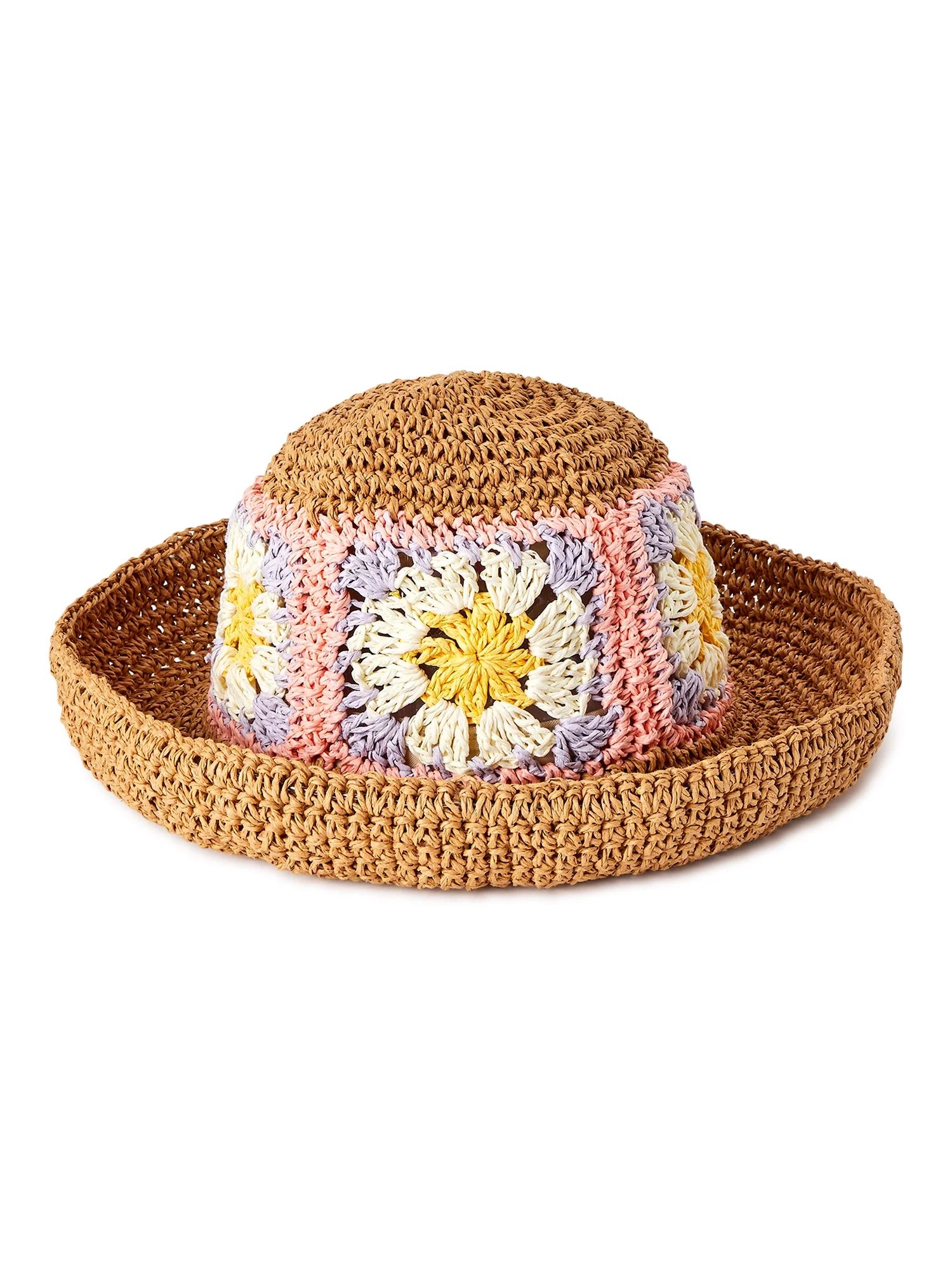 No Boundaries Women's Juniors Crochet Bucket Hat | Walmart (US)