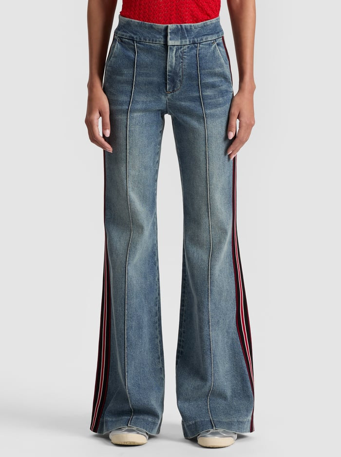 DYLAN STRIPED JEAN | Alice + Olivia
