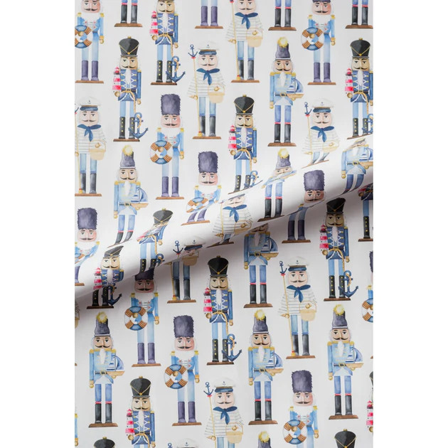 Nautical Nutcracker Gift Wrap Roll - Set of 2 | Cailini Coastal