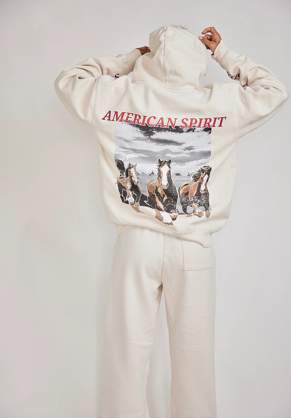 American Spirit Hoodie - Creme | Darlin'