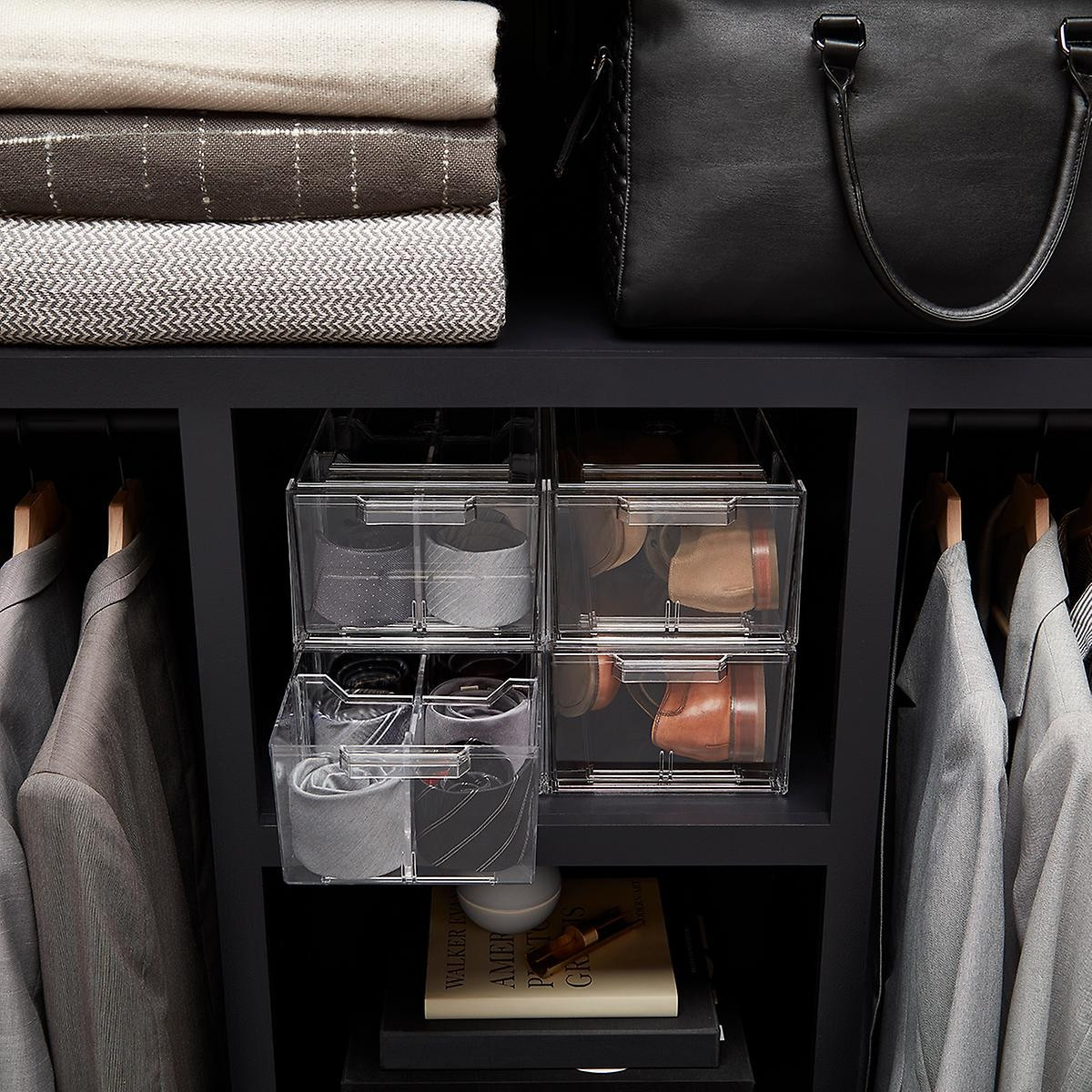 Clear Stackable Large Shoe Drawer | The Container Store