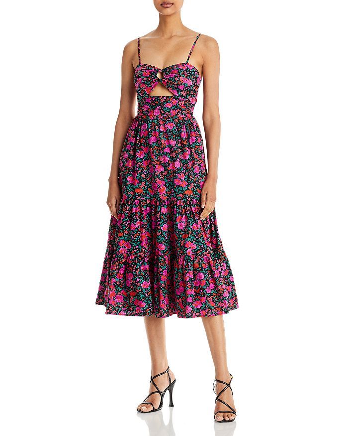 Cotton Floral Print Cut Out Dress - 100% Exclusive | Bloomingdale's (US)