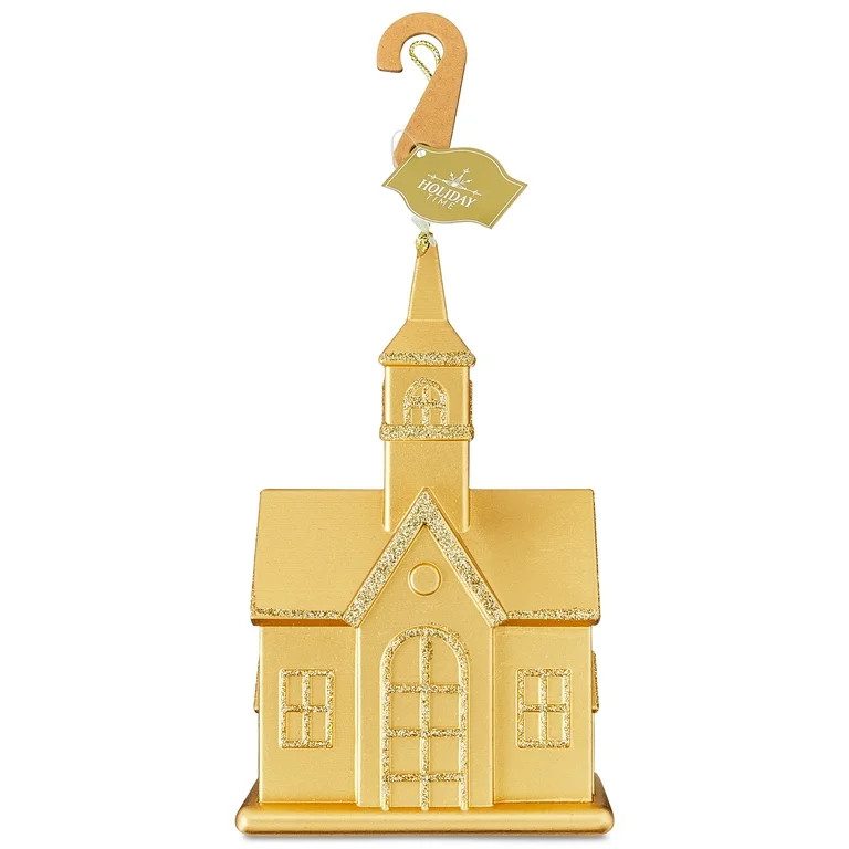 Gold Church Christmas Ornament, 6", by Holiday Time | Walmart (US)