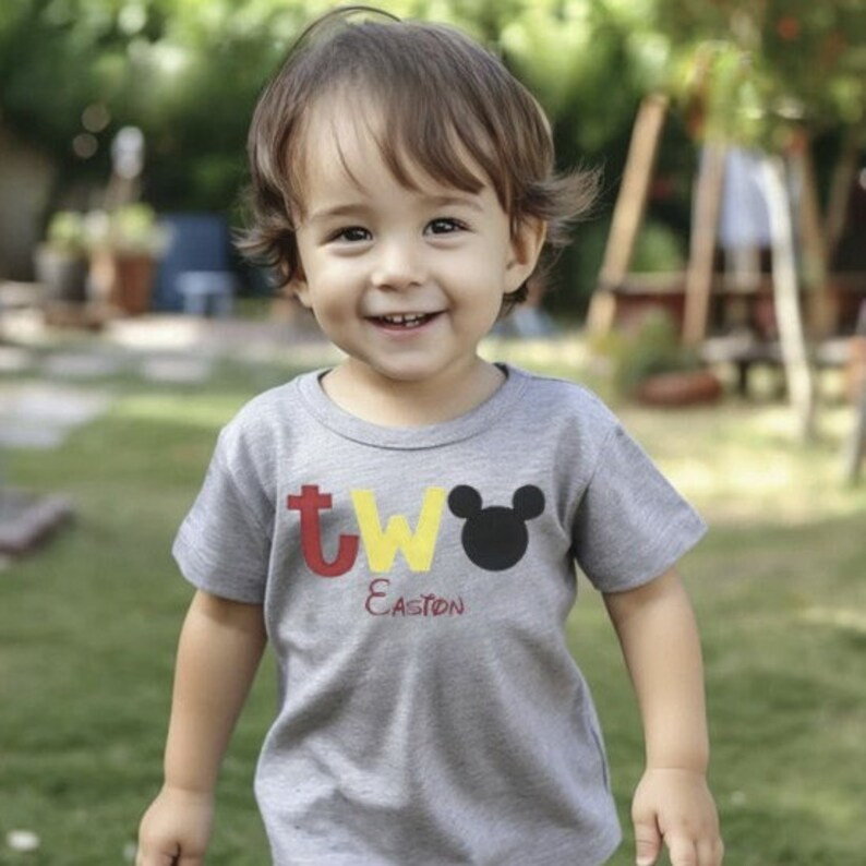 2nd Birthday Shirt Mickey Mouse Birthday Boy Shirt TWO Shirt Disney Cake Smash Mickey Mouse 2nd B... | Etsy (US)