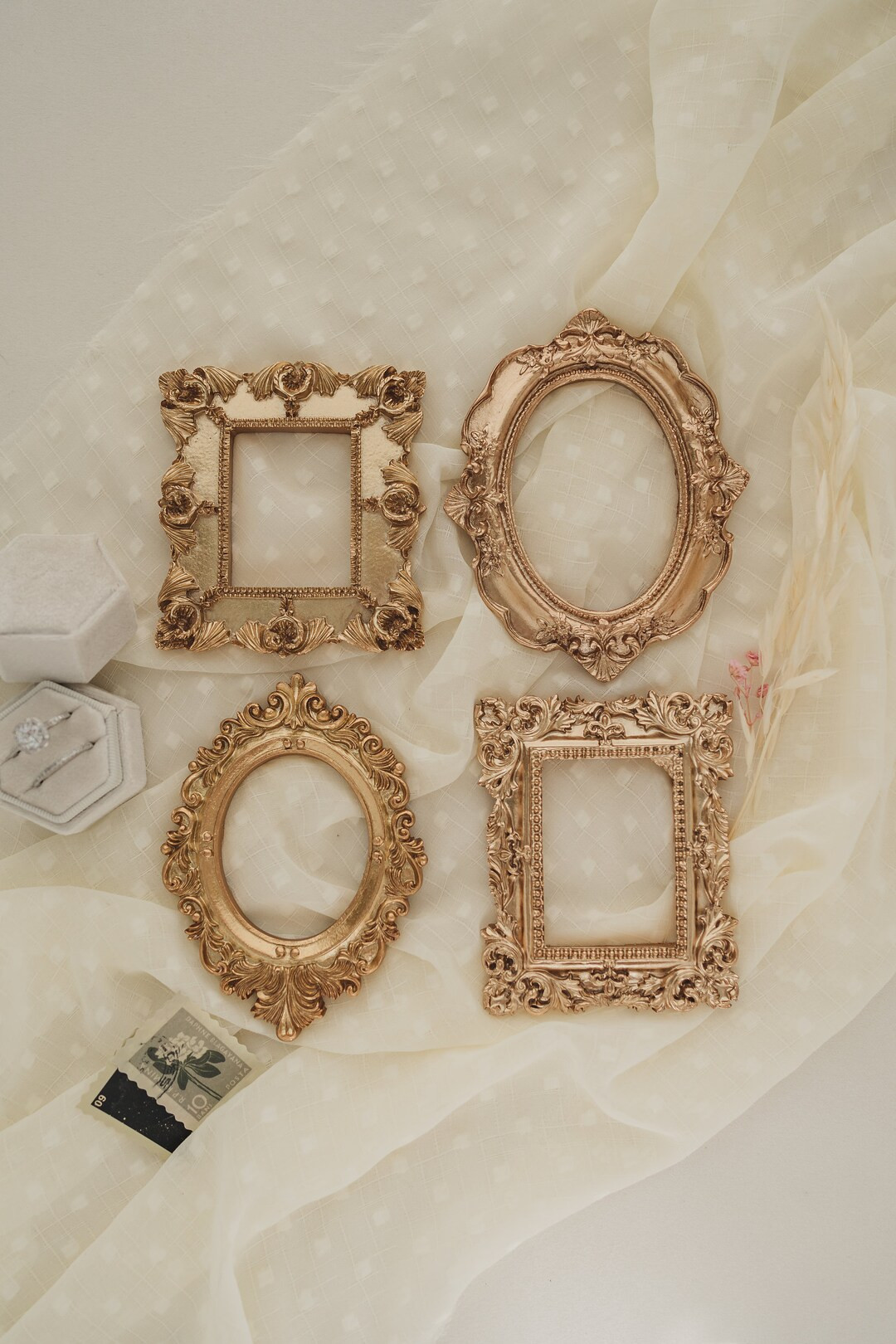 Gold Vintage Frame - Victorian Style Decorative Frame With Open Back, for Photography Flat Lay Pr... | Etsy (US)