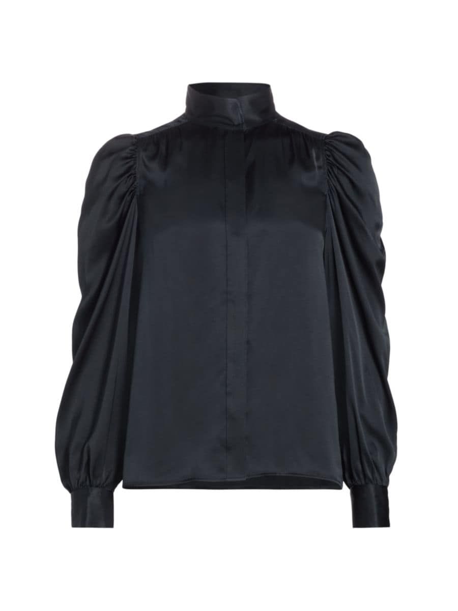Gillian Silk Puff-Sleeve Blouse | Saks Fifth Avenue