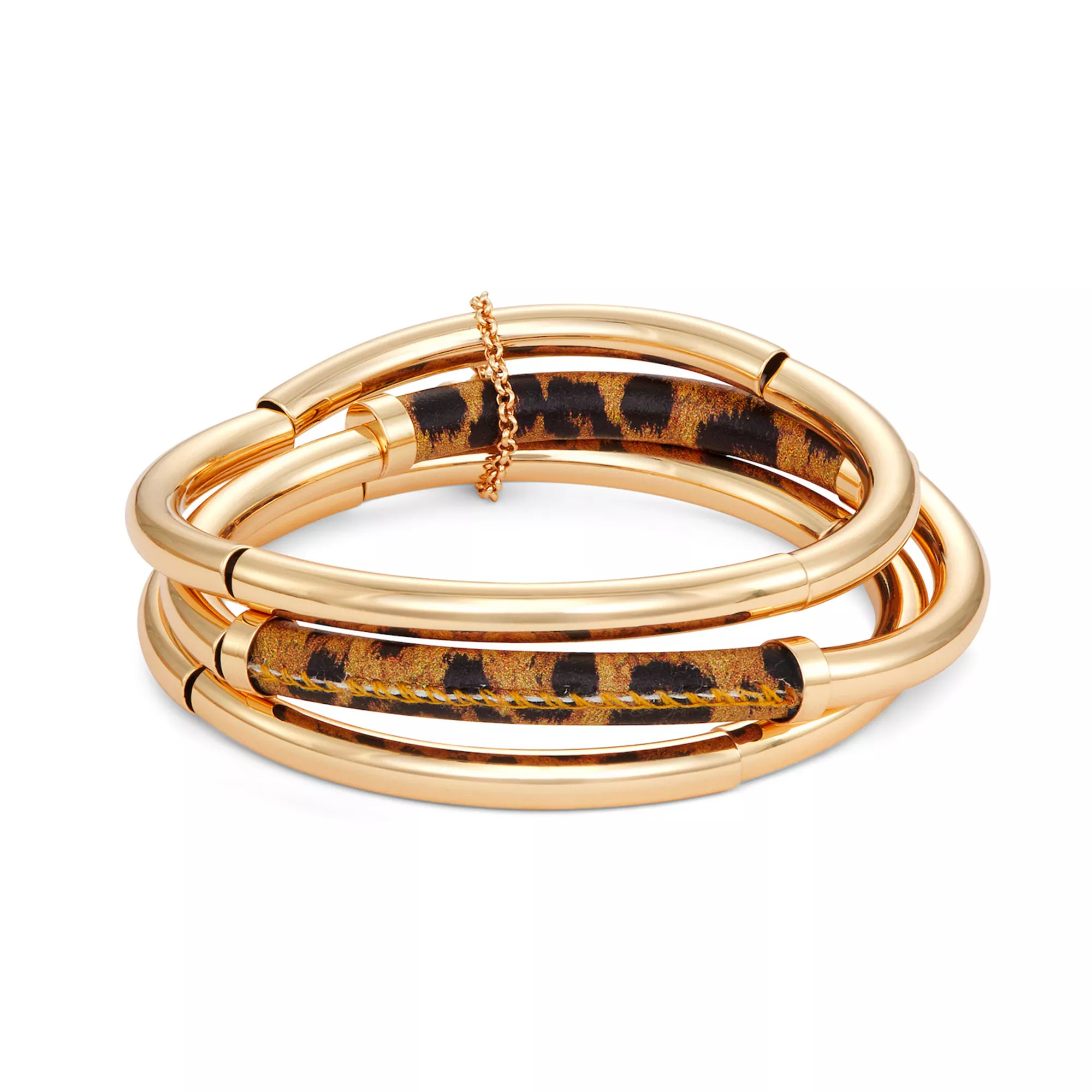 Nine West Gold Tone Leopard Stretch Bracelet | Kohl's