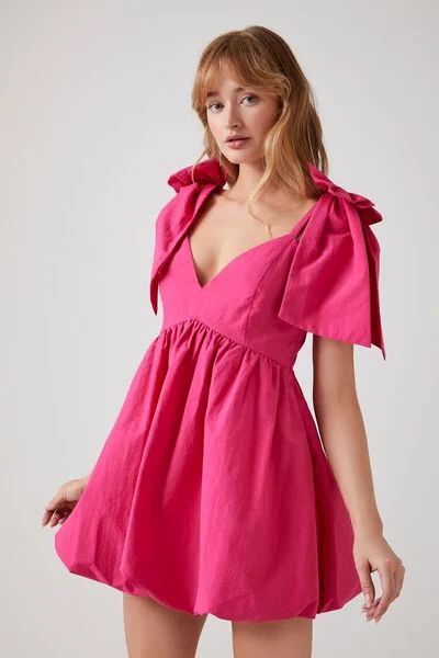 Plunging Bow Babydoll Dress | Forever 21 | Forever 21 (US)
