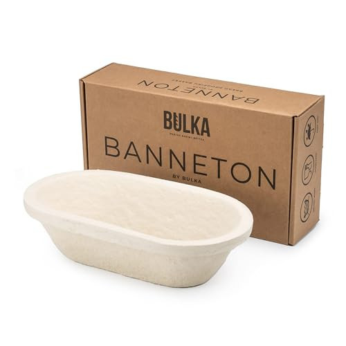 Bulka Small Oval 500g Banneton Bread Proofing Basket Pressed Wood Pulp Brotform - Plane Non-Stick Batard Sourdough Banneton Basket, Made in Germany. | Amazon (US)