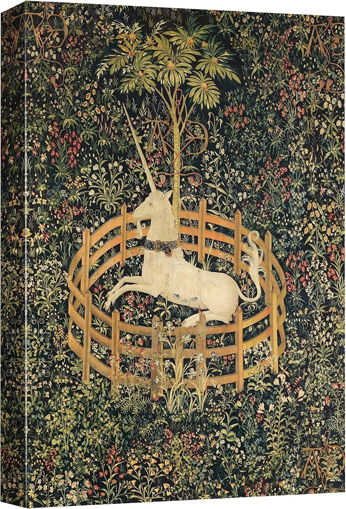 wall26 Canvas Print Wall Art The Unicorn in Captivity (Unicorn Tapestries) Fantasy & Sci-Fi Histo... | Amazon (US)