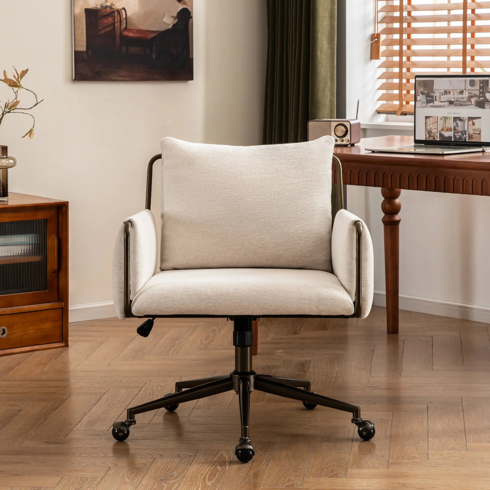 Arianna Upholstered Swivel Office Chair | Joss & Main