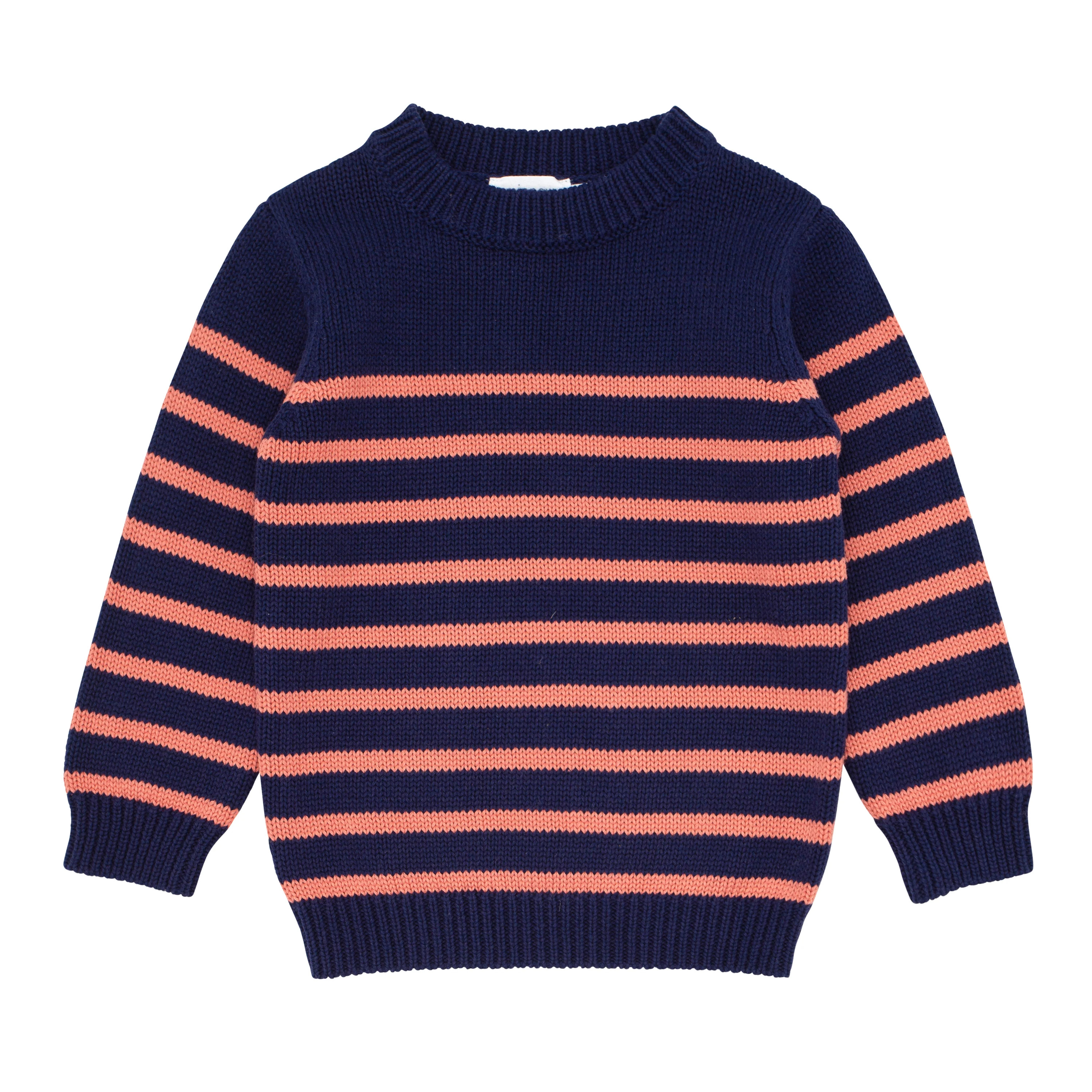 unisex navy and dusty red stripe knit sweater | minnow swim | minnow