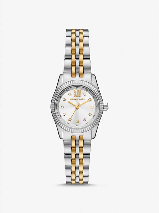 Petite Lexington Pavé Two-Tone Watch | Michael Kors US