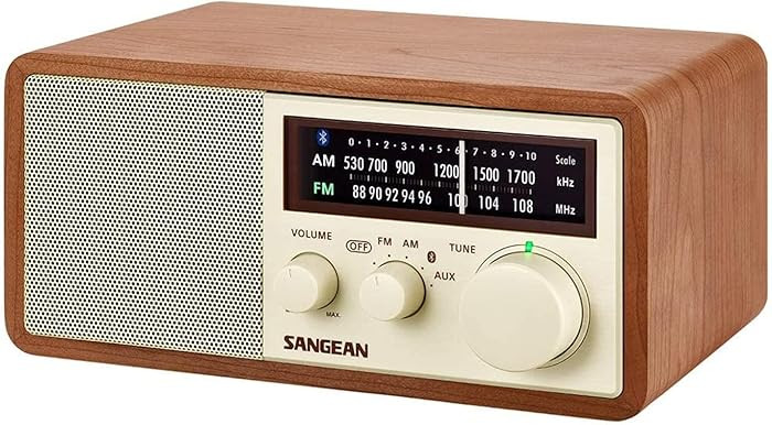 Sangean Radio de gabinete de madera WR-16 AM/FM Bluetooth | Amazon (US)