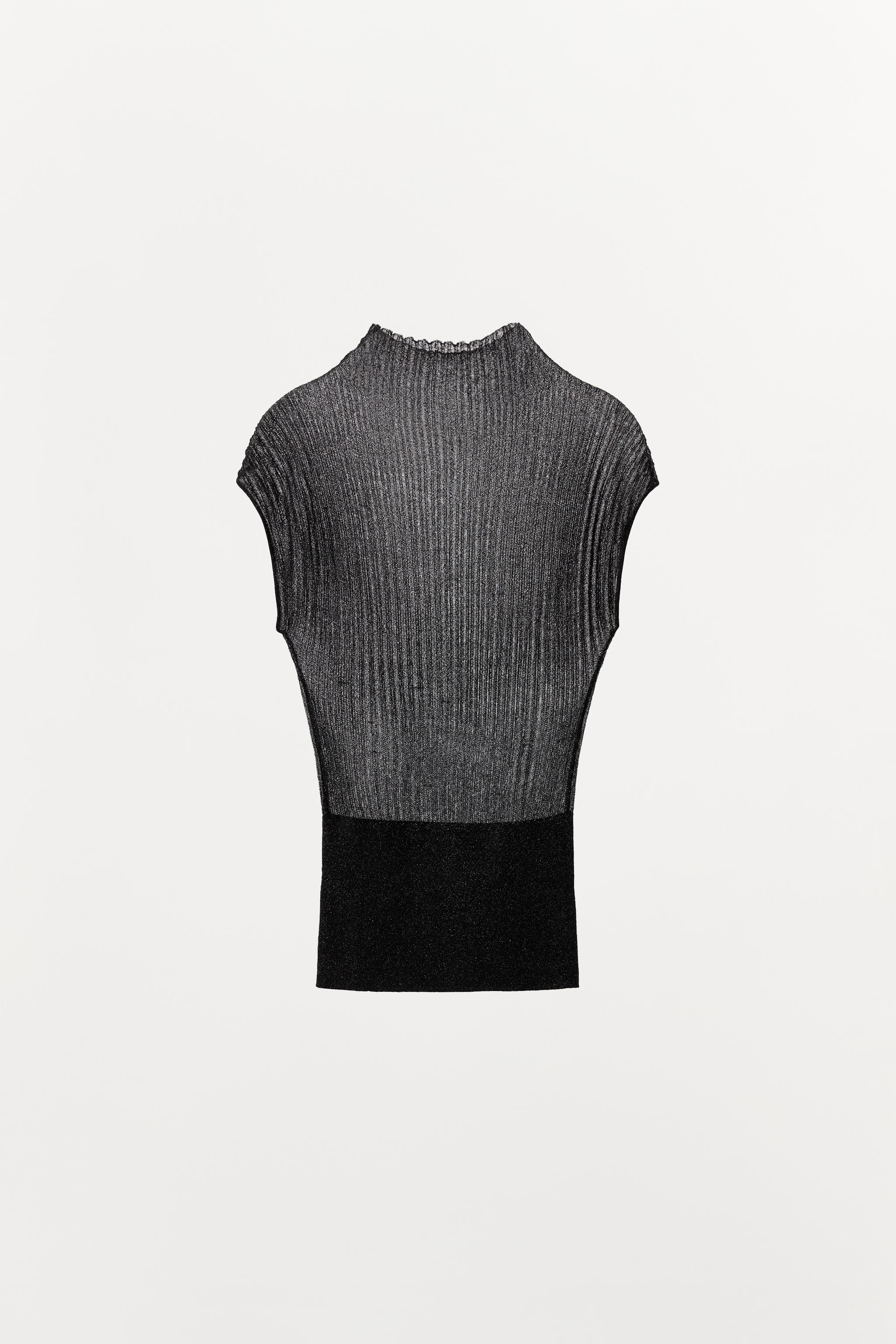 METALLIC THREAD KNIT TOP | Zara US