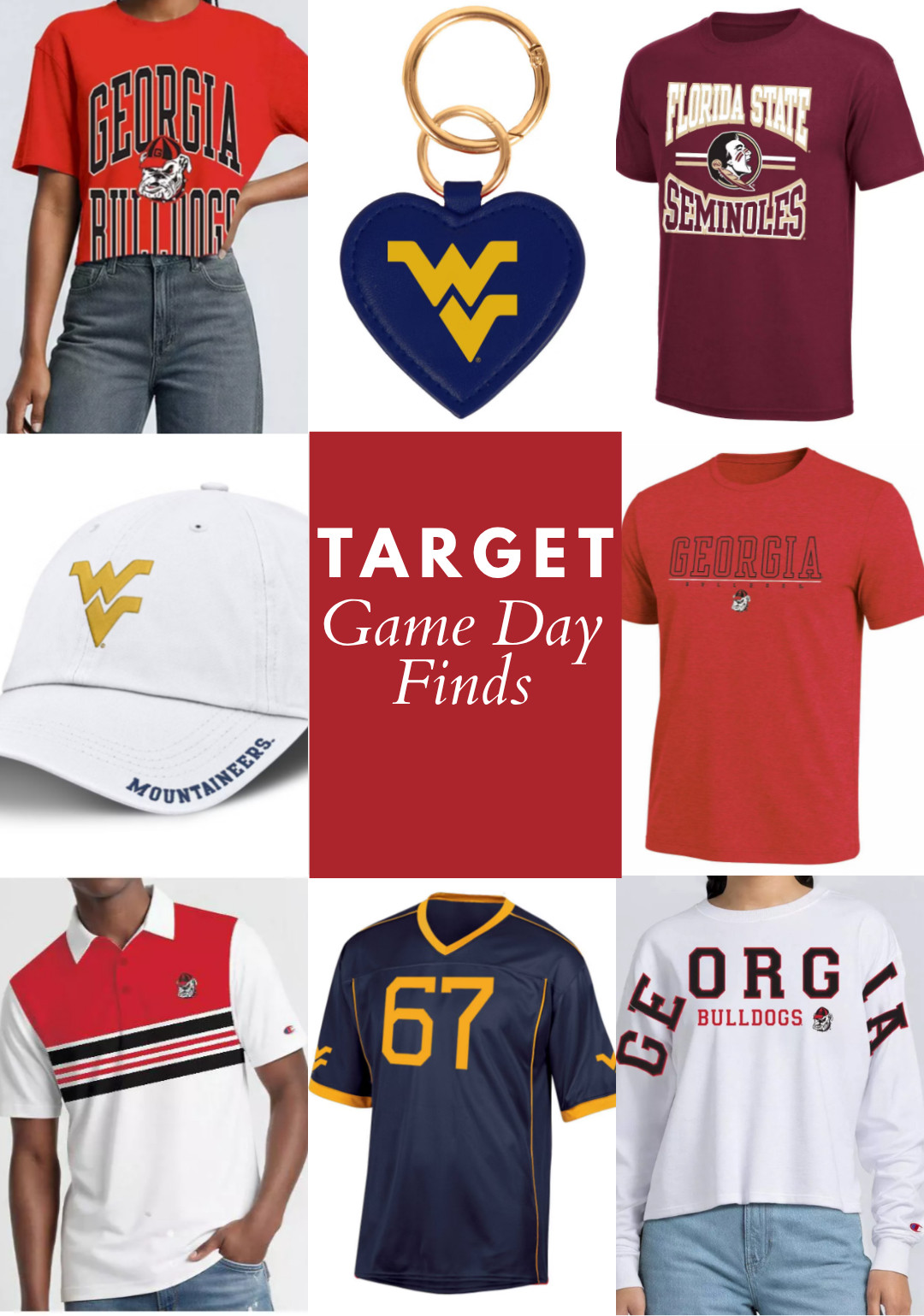 Get ready for game day with NCAA fan favorites from Target, featuring Georgia Bulldogs, West Virginia Mountaineers, and Florida State Seminoles apparel and accessories.
NCAA game day finds, Target college football, college football outfits, Georgia Bulldogs shirt, West Virginia Mountaineers, Florida State Seminoles, game day outfit, college football apparel, football fan gifts, NCAA fan gear 

 #LTKmomlife #LTKActive