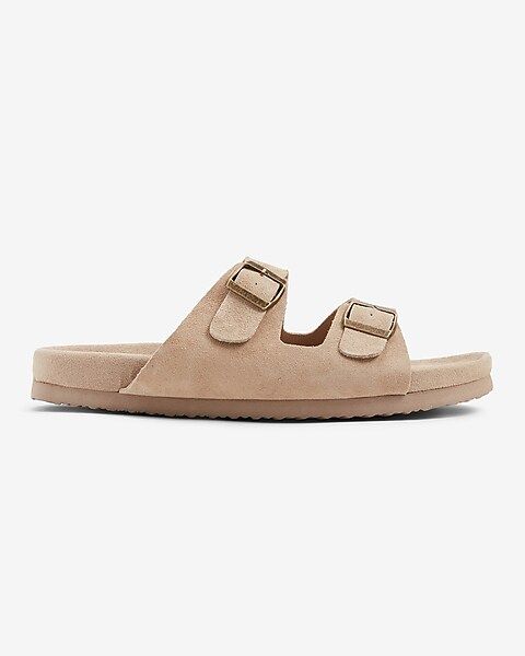 Suede Double Buckle Sandals | Express