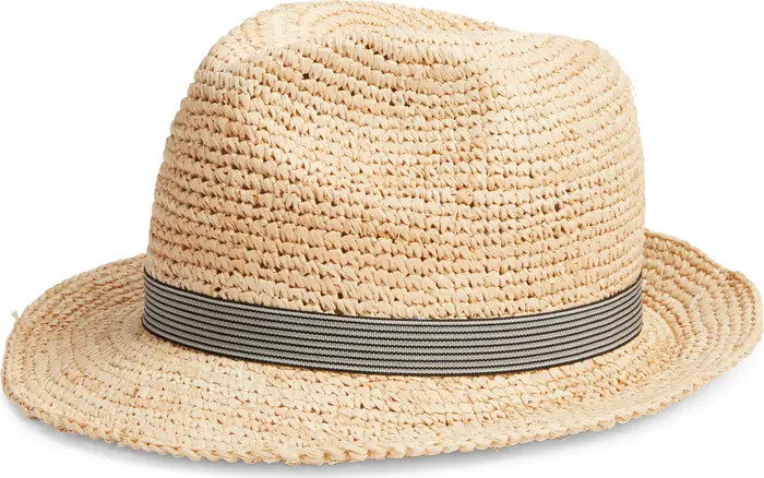 Crochet Raffia Trilby Hat | Nordstrom