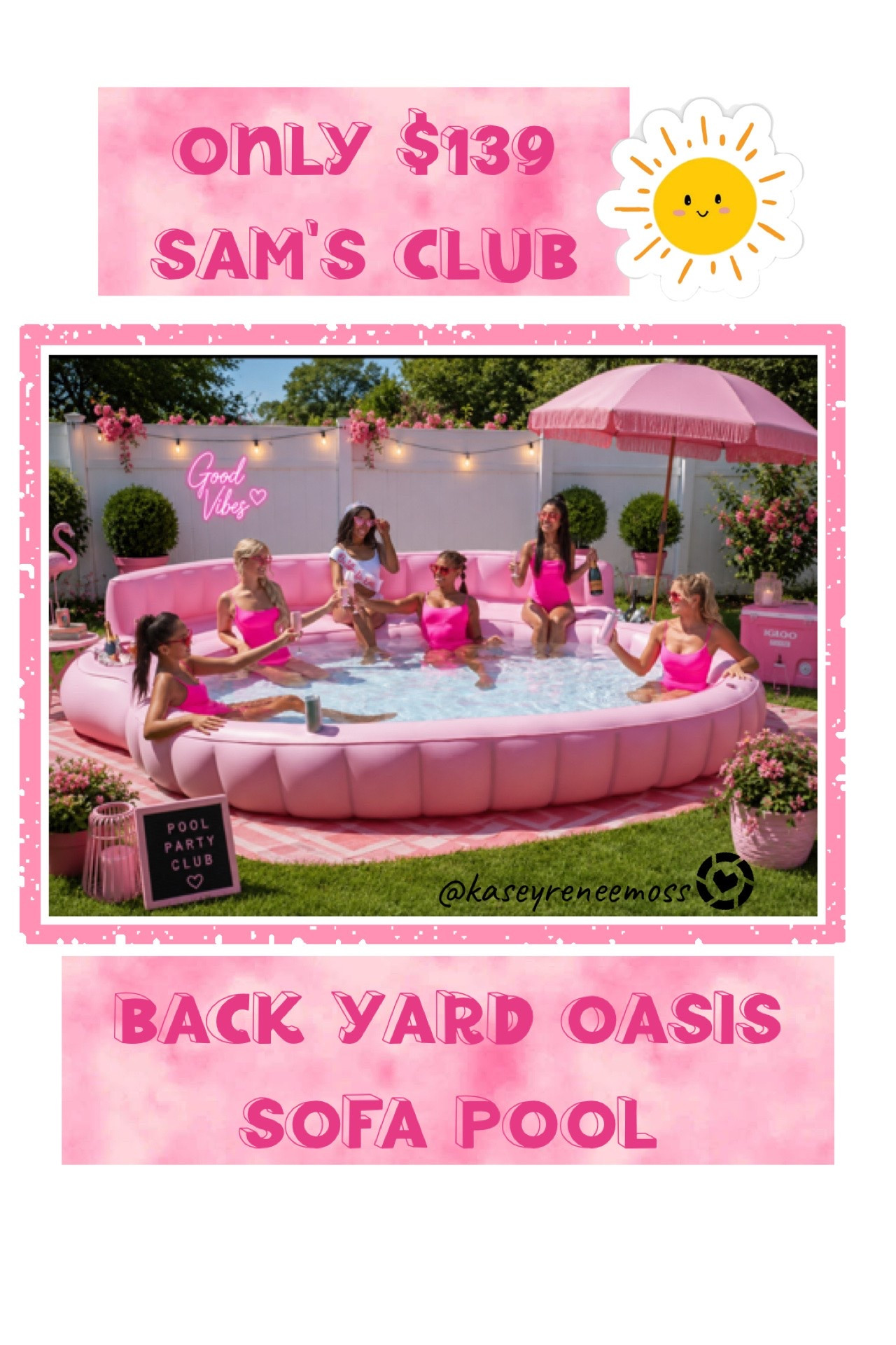 Stay cool this summer in your own back yard oasis with the sofa pool! 🩵😎☀️