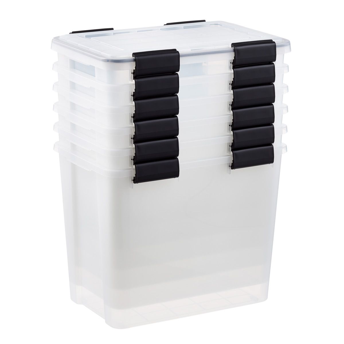 Case of 6 36 qt. Weathertight Tote Clear | The Container Store