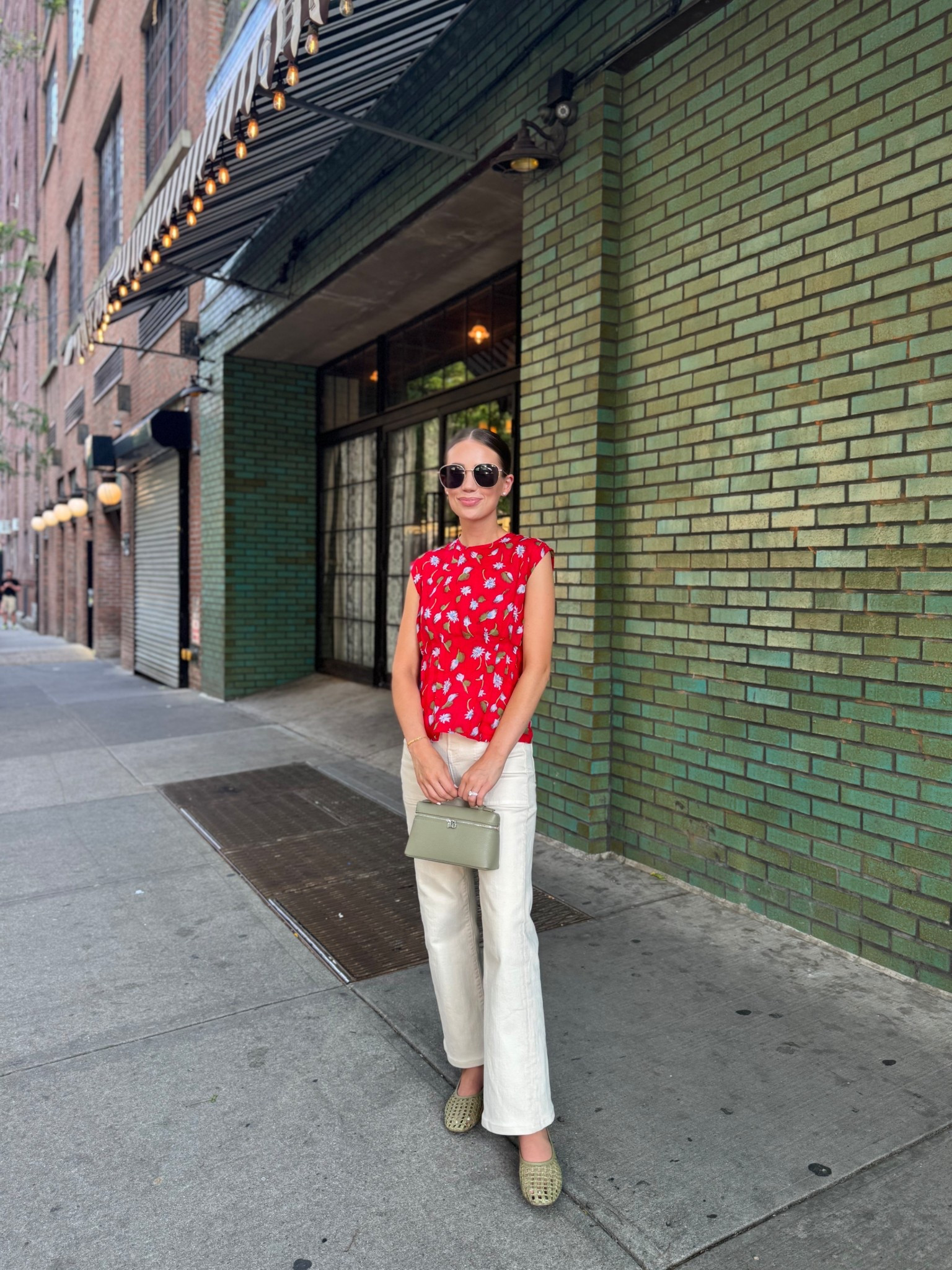 Loved this outfit for walking around NYC all day 🚕 Top runs TTS - I’m in the XXS. My jeans are Veronica Beard but had to link similar since I couldn’t find exact pair anymore!