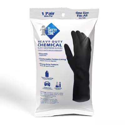 The Safety Zone One Size Fits All Neoprene Reusable Cleaning Gloves | Lowe's